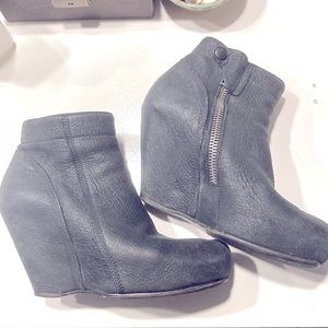 Rick Owens black wedge ankle boots 7-7.5